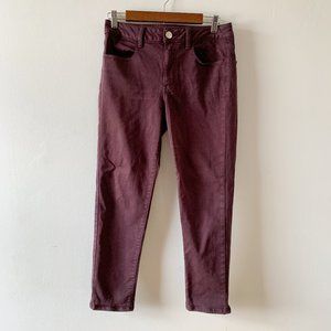 American Eagle Hi-Rise Jegging Crop Super Stretch Jeans Women's 8 Long Purple